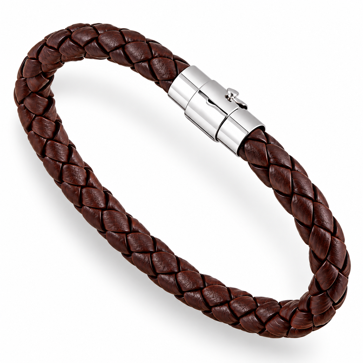 Men’s Braided Leather-Style Bracelet – Unisex Rope Wristband