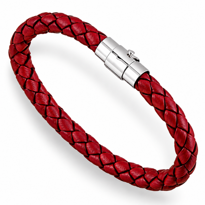 Men’s Braided Leather-Style Bracelet – Unisex Rope Wristband