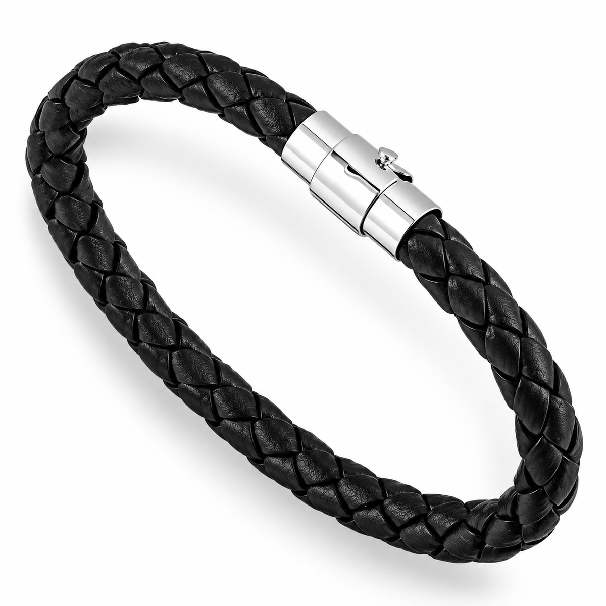 Men’s Braided Leather-Style Bracelet – Unisex Rope Wristband