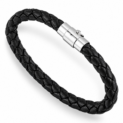 Men’s Braided Leather-Style Bracelet – Unisex Rope Wristband